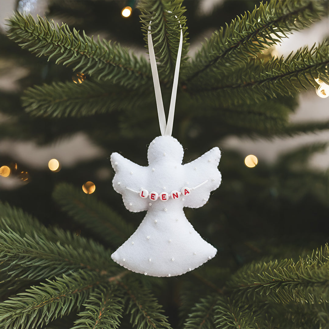 Personalized Felt Christmas Angel Ornament For Tree Decoration