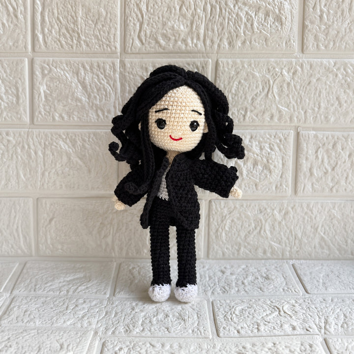Photo Personalized Handmade Lawyer Crochet Cotton Golu Doll For Gifting