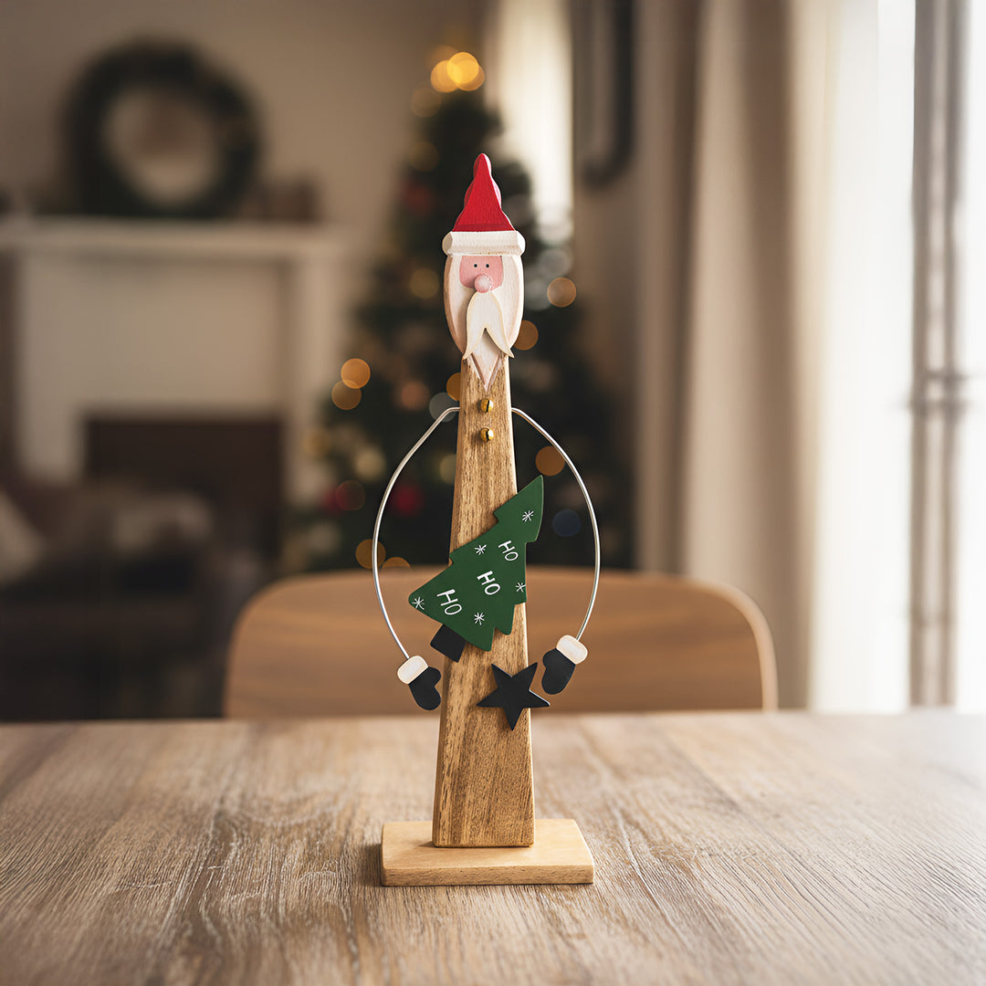 15 Inch | Handmade Santa Standy Wooden Table Decor
