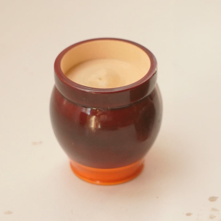 Etikoppaka Pot-Shaped Wooden Tealight Holder With Tealight For Festive Decor