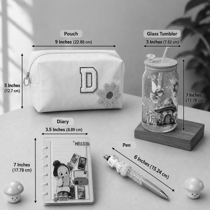 Pretty Little Things Gift Hamper | Personalised Diary, Pouch & Accessories Set For Kids
