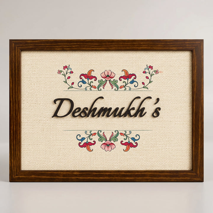 Personalized Classic Tale Printed Wooden & Acrylic Name Plate with 3D Letters
