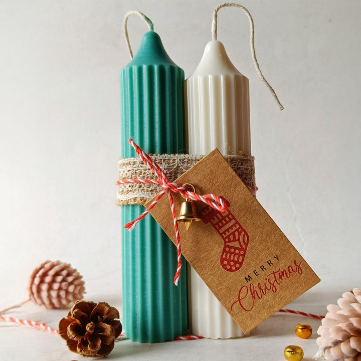 2 Pc | Handmade Hope Soy Wax Pillar Candles