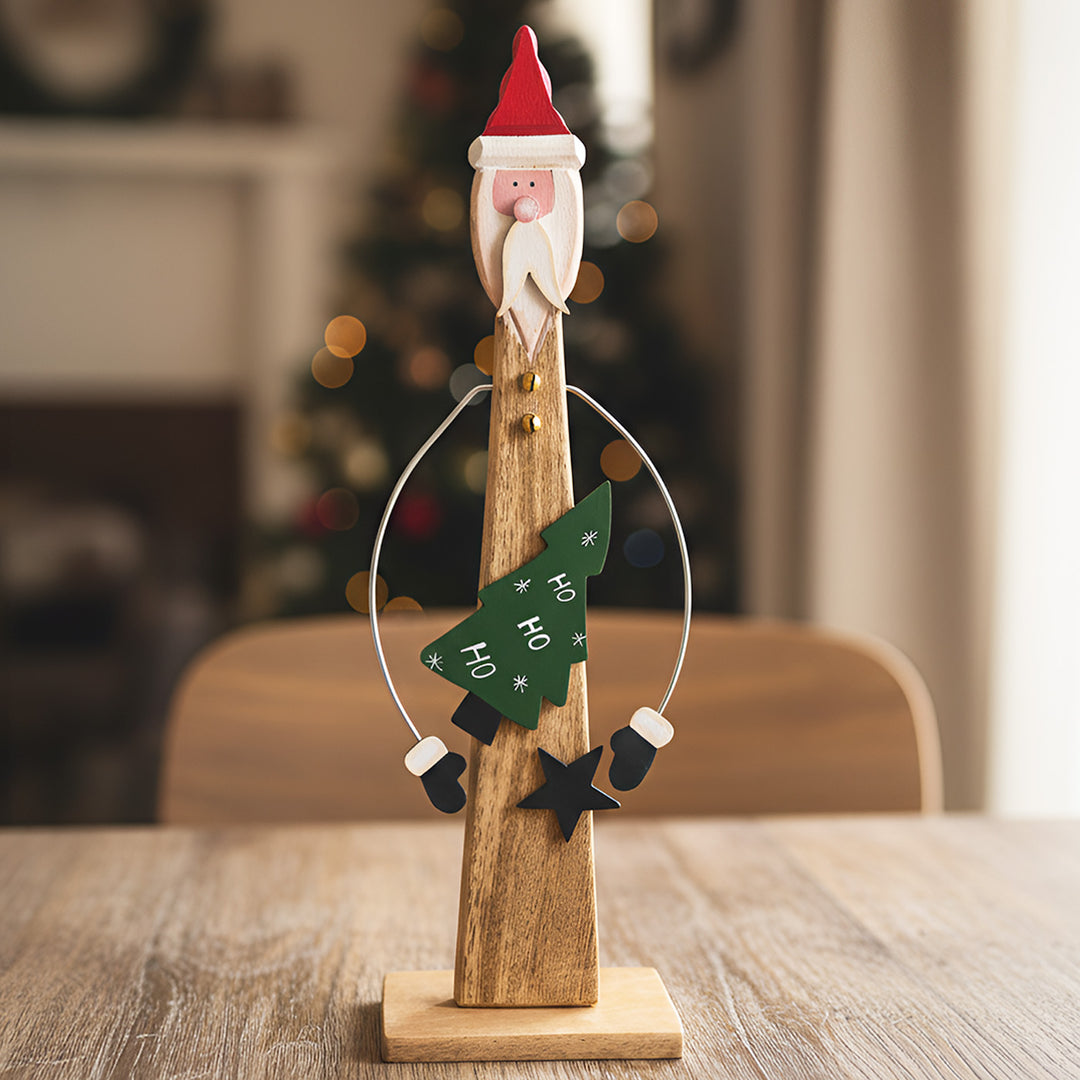 15 Inch | Handmade Santa Standy Wooden Table Decor