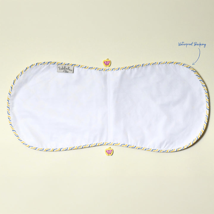 Block Printed Dreams Afloat Burp Cloth