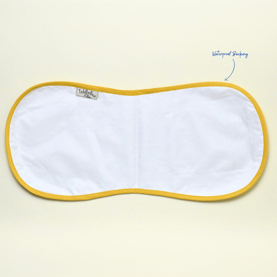 Block Printed Golden Ripple Burp Cloth