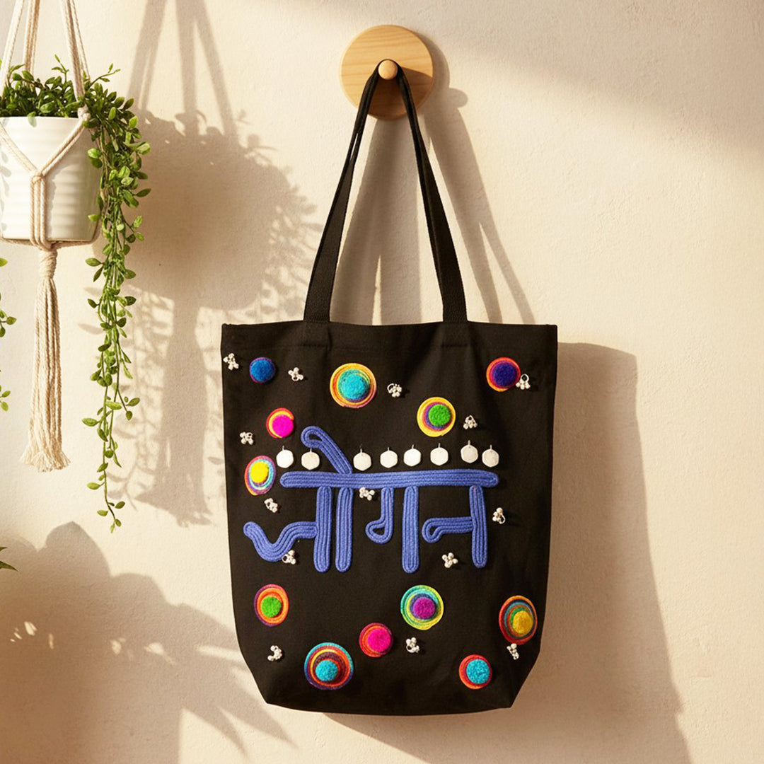 Hand-Embroidered Dori Work Jogan Tote Bag