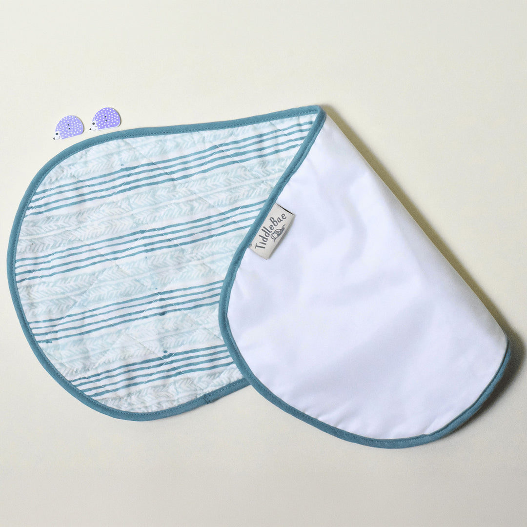 Block Printed Twinkle Tides Burp Cloth