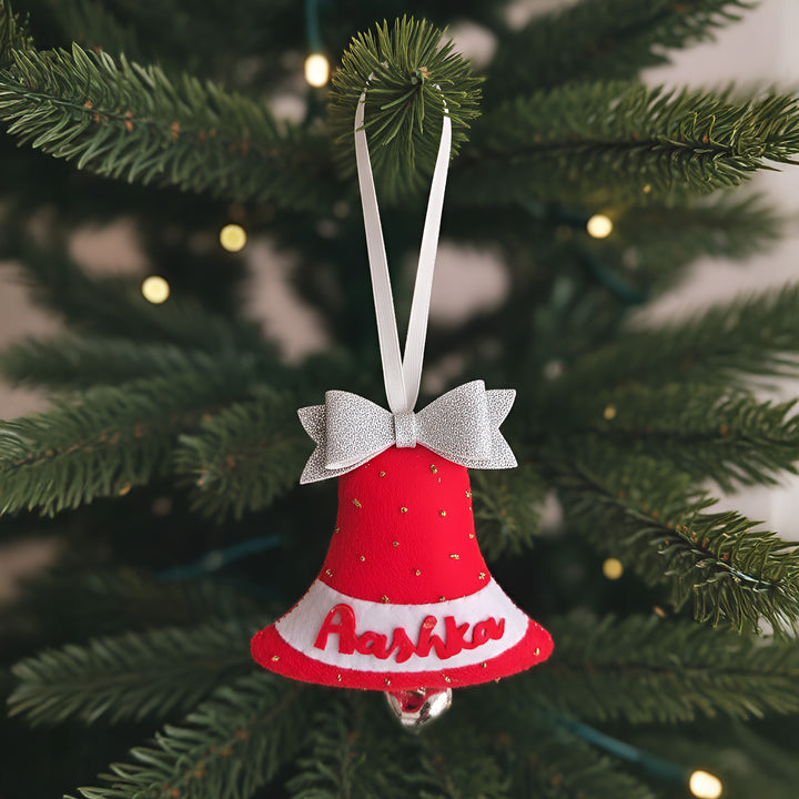 Personalized Felt Bell Ornament For Christmas Tree Decoration