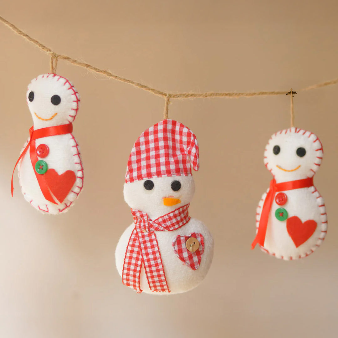 42 Inch | Handmade Snowman Theme Garland/ Bunting For Christmas Wall Decoration