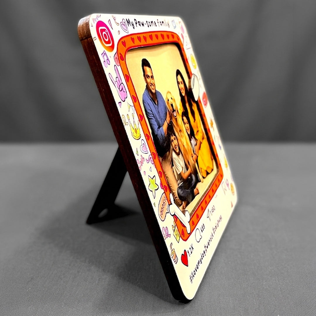 Quirky Square MDF Pet Photo Frame