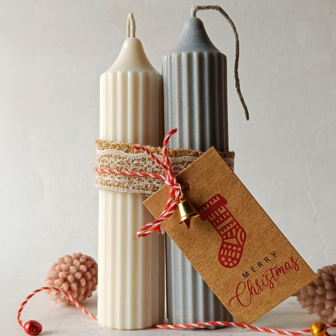 2 Pc | Handmade Hope Soy Wax Pillar Candles