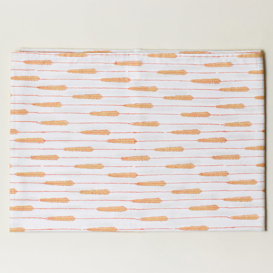 Block Printed Harvest Hues Crib Sheet