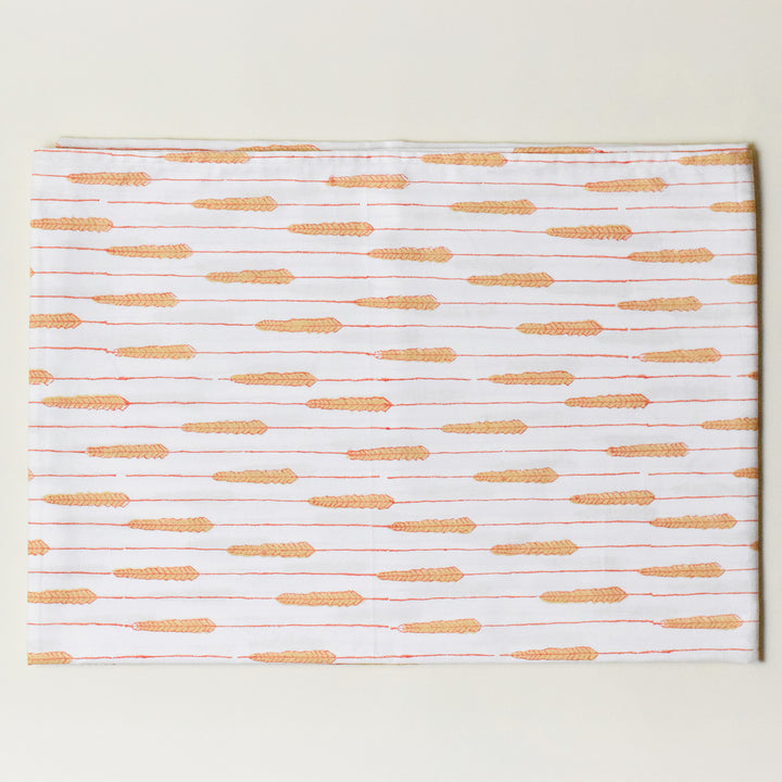 Block Printed Harvest Hues Crib Sheet