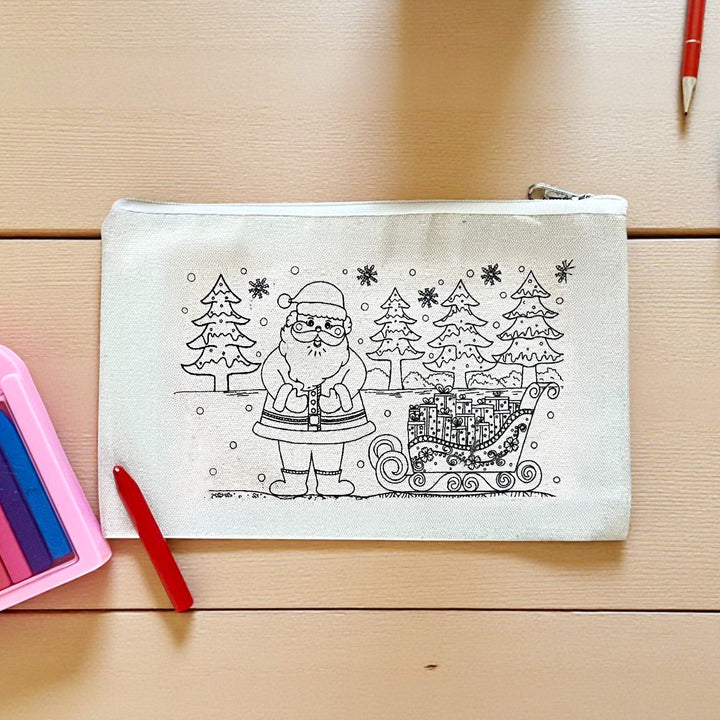 DIY Colour It Yourself Santa Claus Pouch