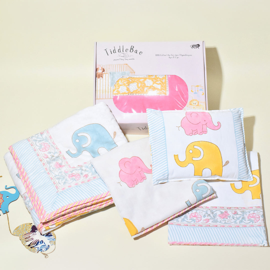 Tiny Trunks Block Printed Nursery | Set of 4