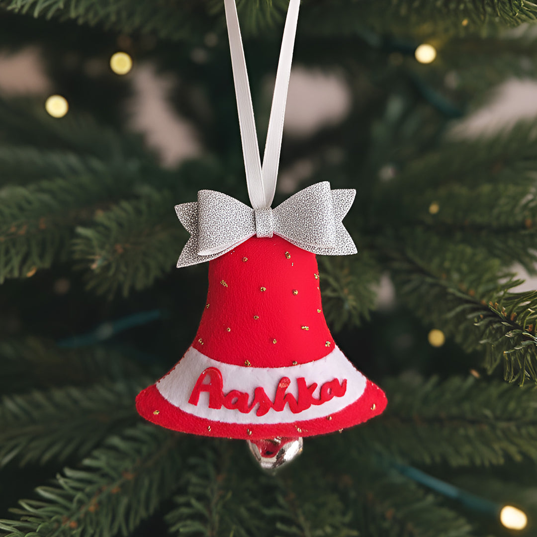 Personalized Felt Bell Ornament For Christmas Tree Decoration