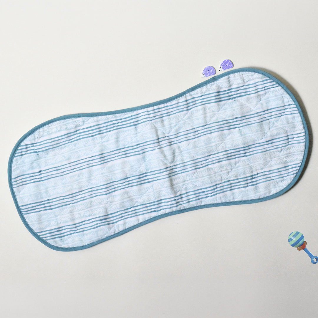 Block Printed Twinkle Tides Burp Cloth