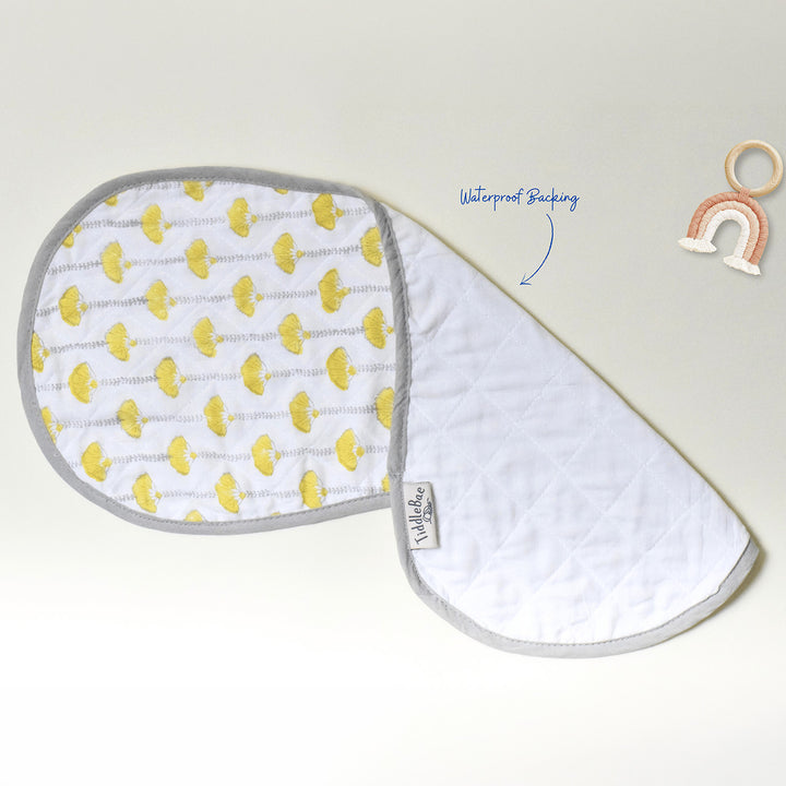 Block Printed Seaside Treasure Burp Cloth