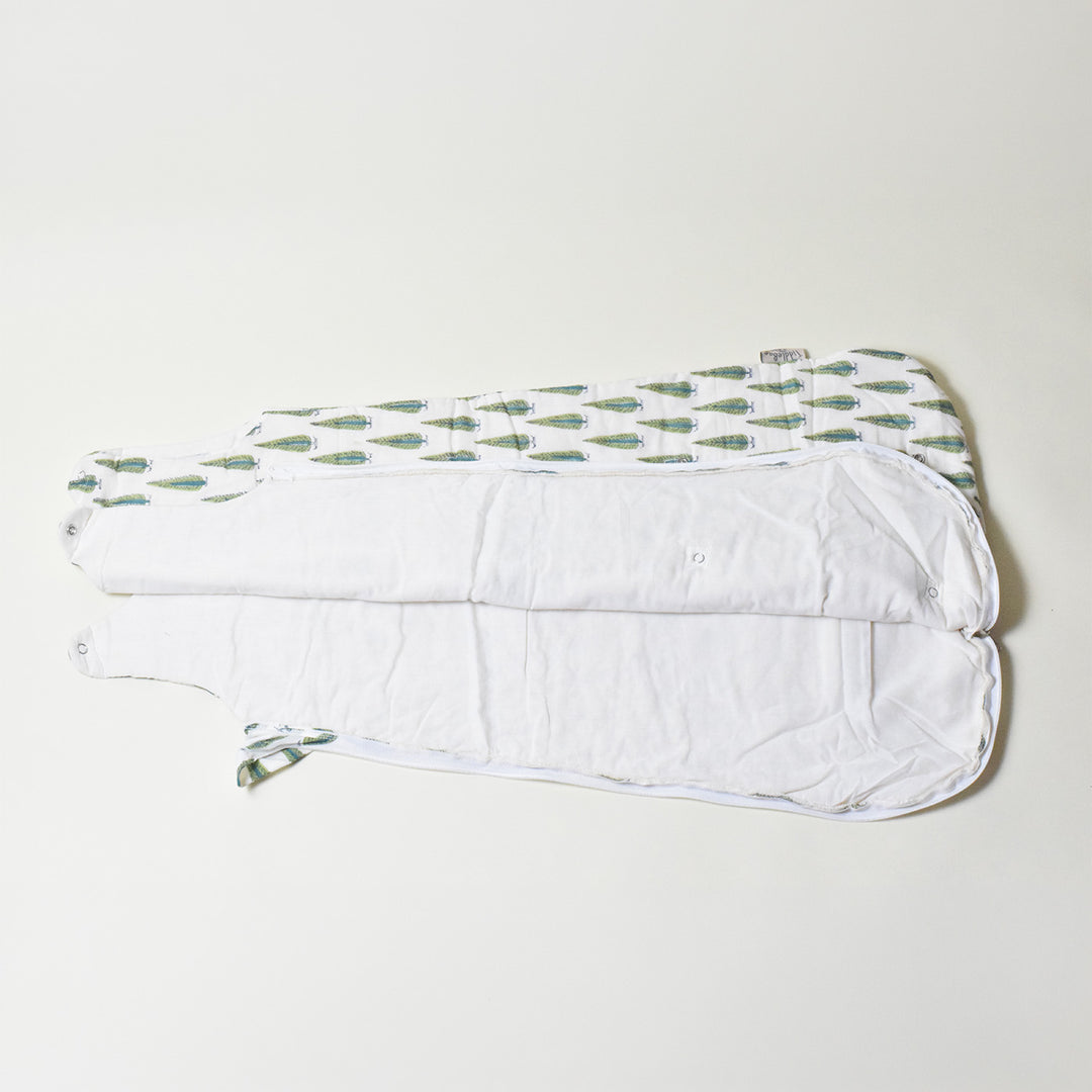 Emerald Canopy Block Printed Sleeping Bag