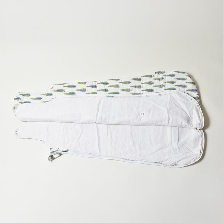Emerald Canopy Block Printed Sleeping Bag