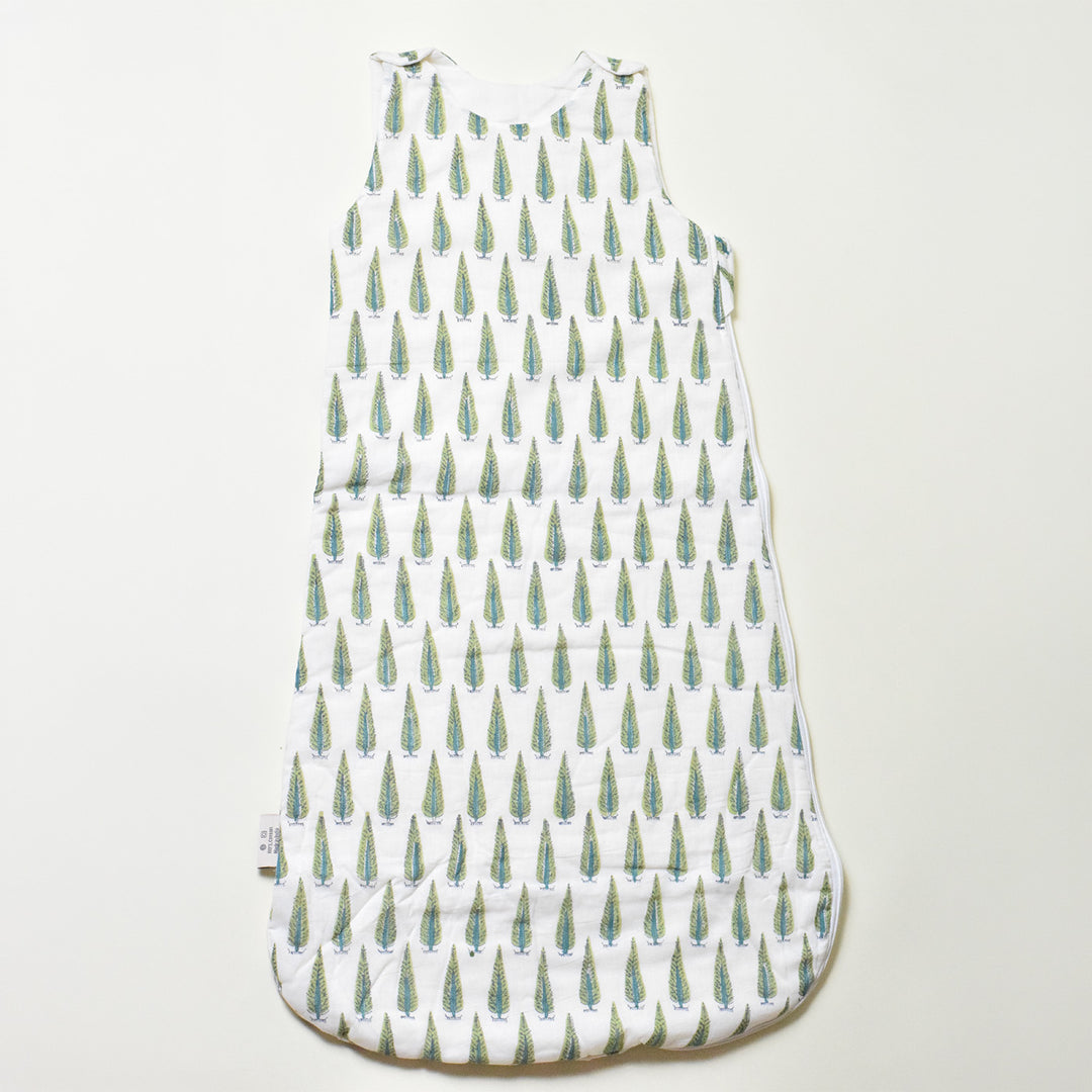 Emerald Canopy Block Printed Sleeping Bag