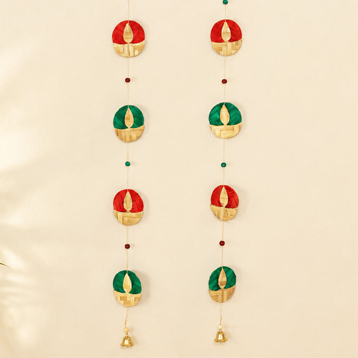 Set of 2 | "Chanda" Handcrafted Bamboo Wall Hanging For Festive Decor