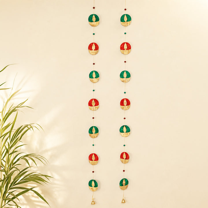 Set of 2 | "Chanda" Handcrafted Bamboo Wall Hanging For Festive Decor