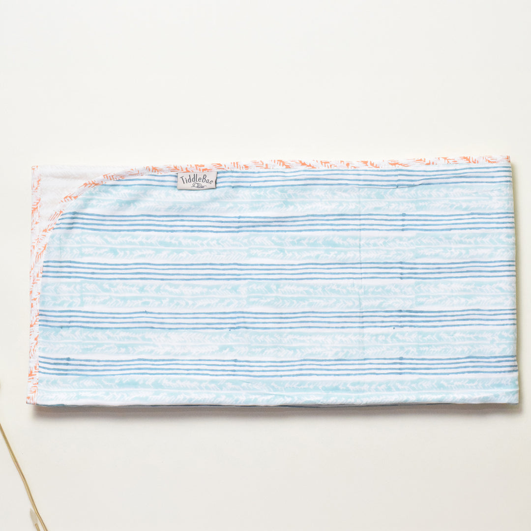 Twinkle Tides Block Printed Premium Cotton Baby Dohar