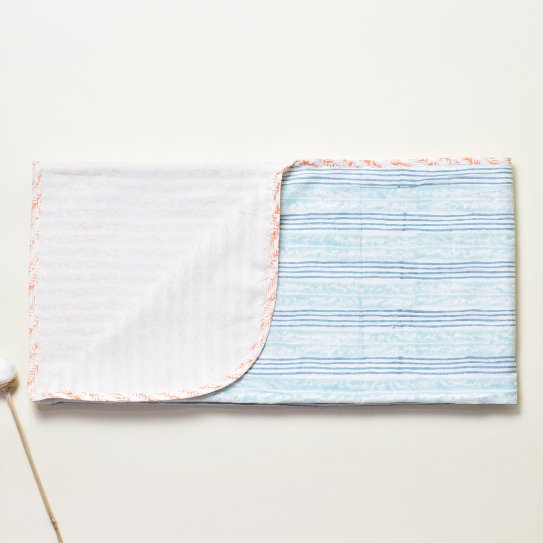 Twinkle Tides Block Printed Premium Cotton Baby Dohar