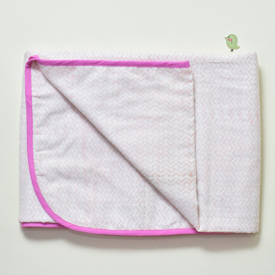 Blush Breeze Block Printed Premium Cotton Baby Dohar