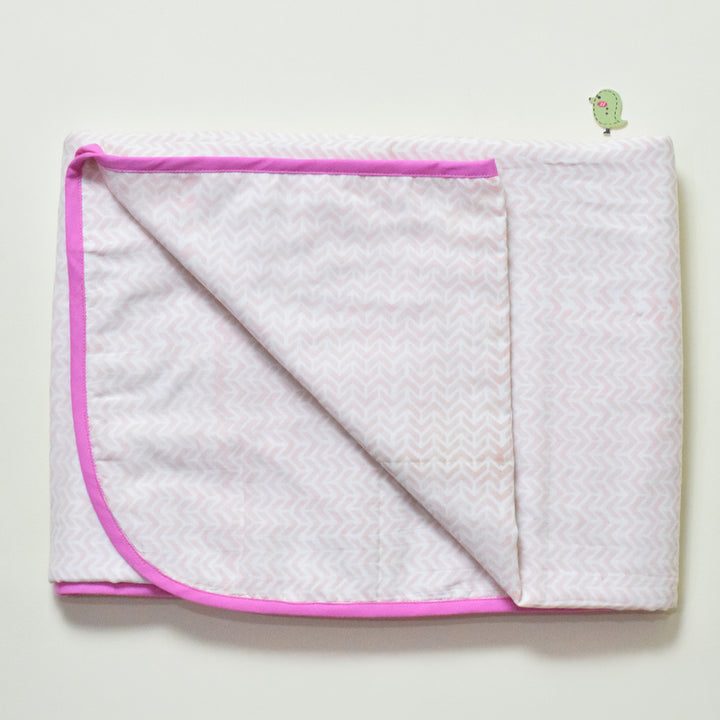 Blush Breeze Block Printed Premium Cotton Baby Dohar