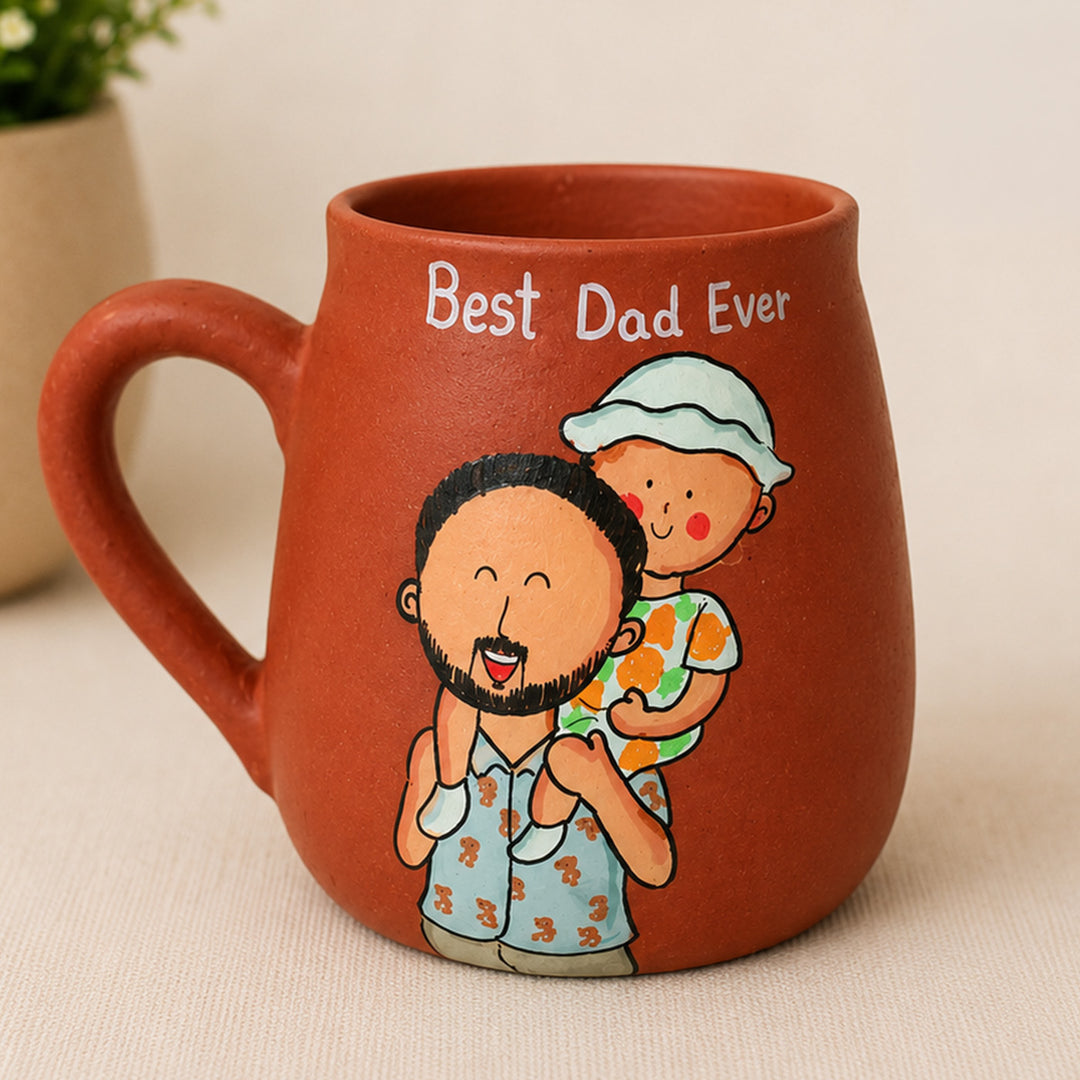 Personalised Terracotta Mugs with Photo Based Caricatures