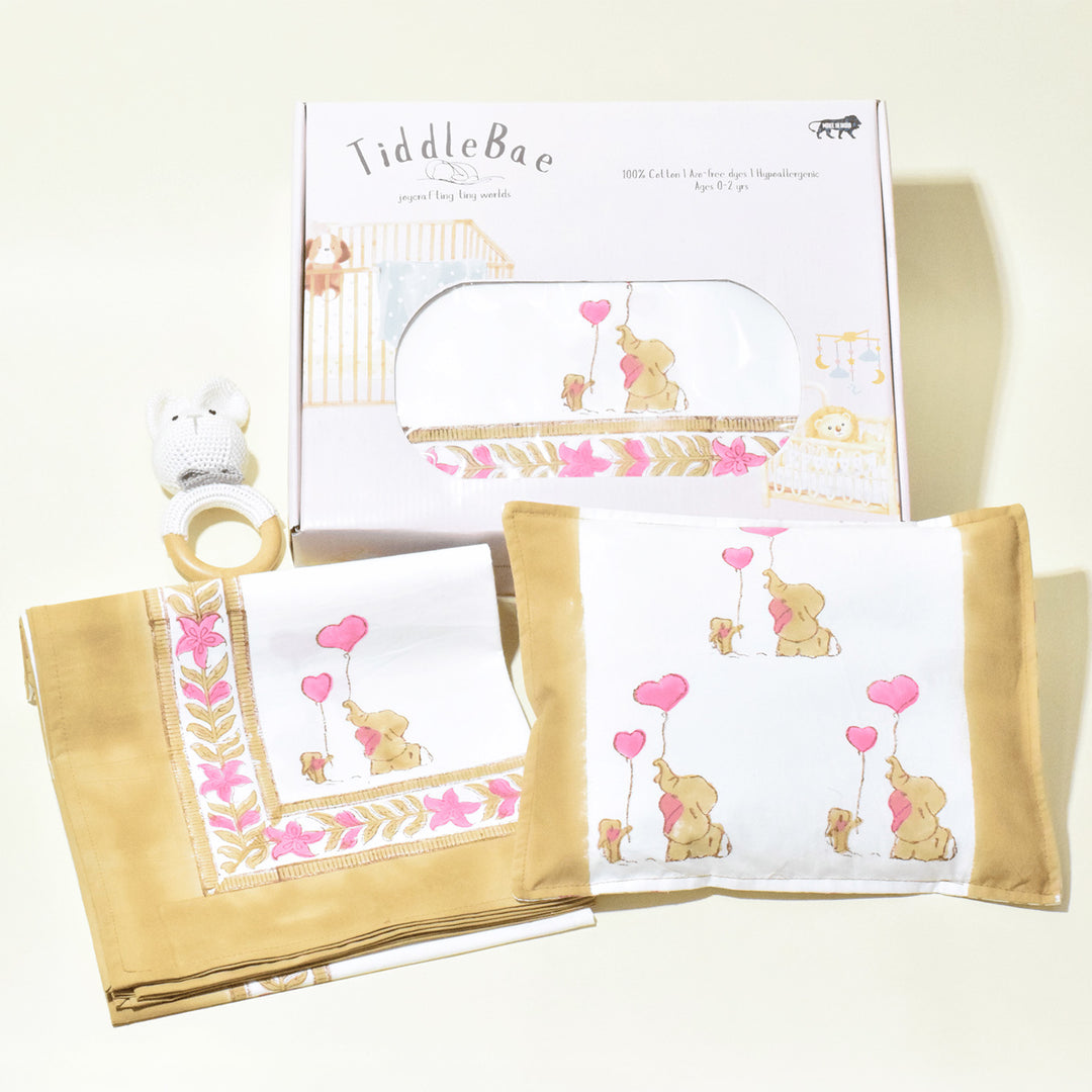 Trunky Balloon Block Printed Nursery | Set of 4