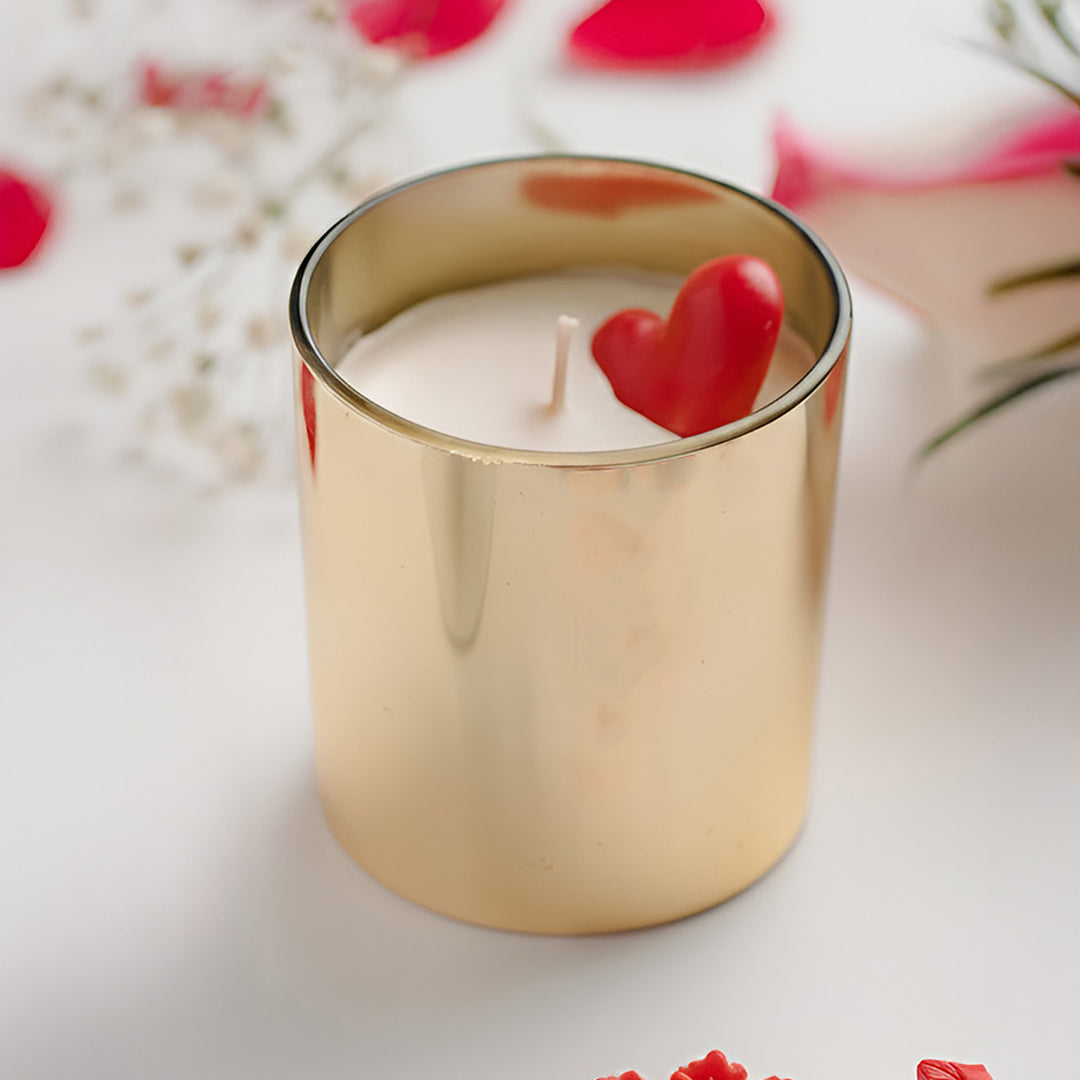 Handmade Golden Glass Jar Candle