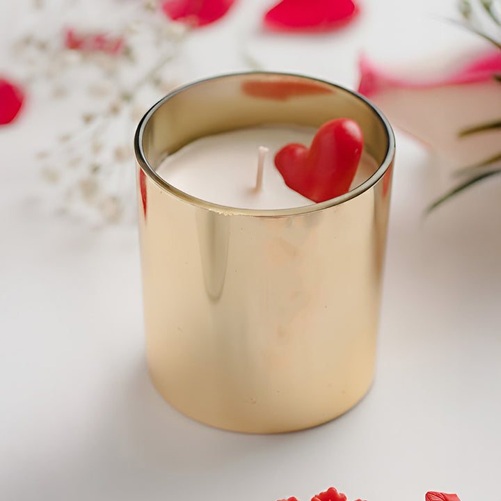 Handmade Golden Glass Jar Candle