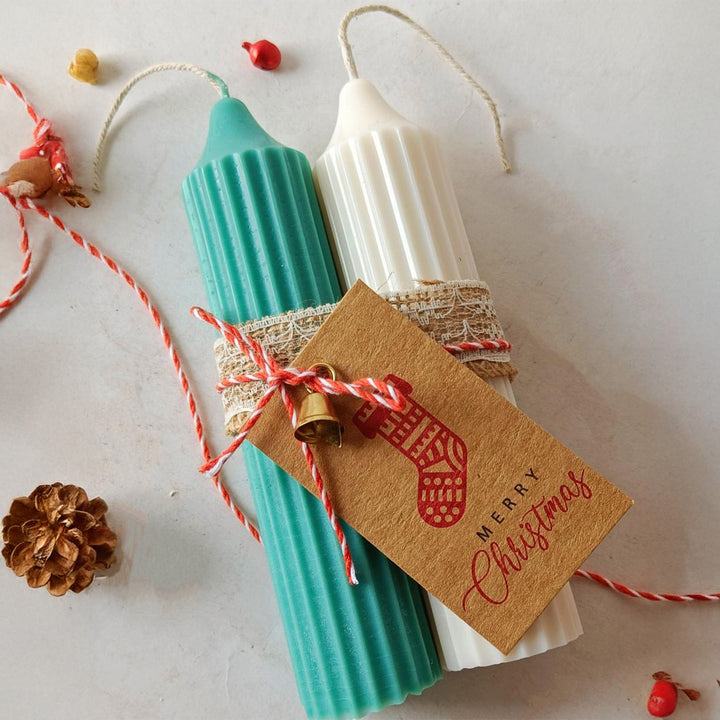 2 Pc | Handmade Hope Soy Wax Pillar Candles