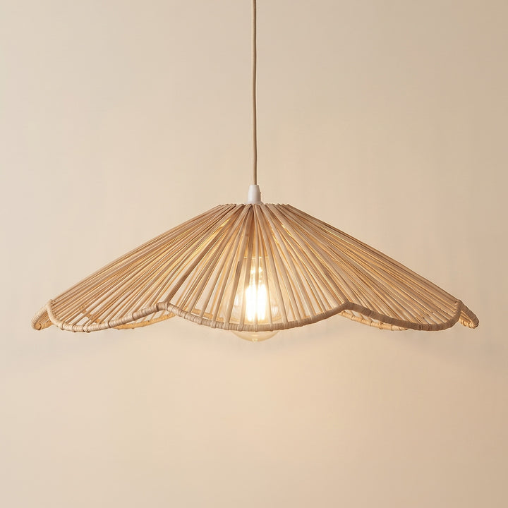 Petal Handwoven Banana Fiber Hanging Lampshade For Home Decor | Medium