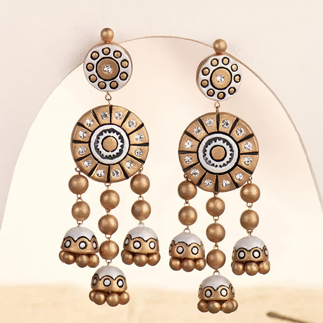 Handmade Chime Terracotta Earrings