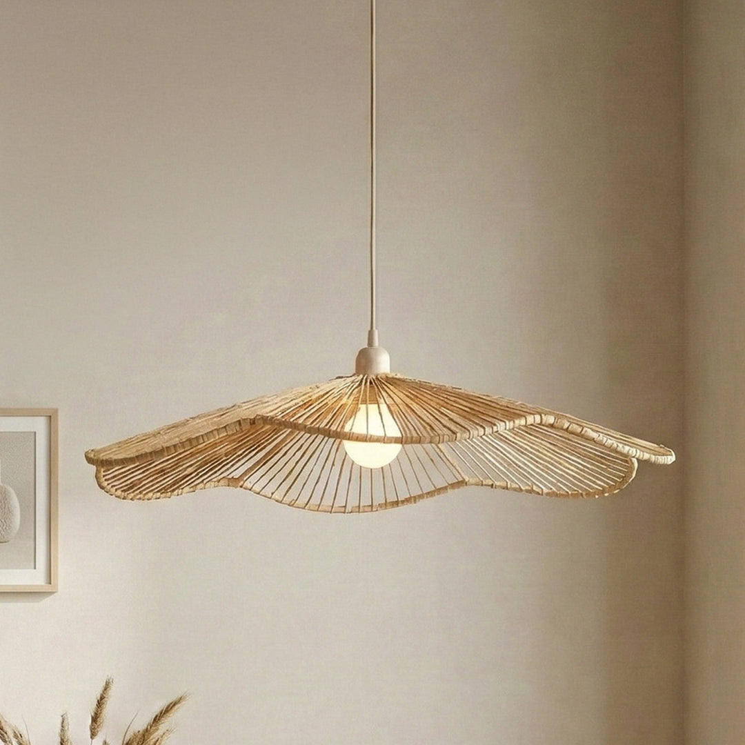Petal Handwoven Banana Fiber Hanging Lampshade For Home Decor | Large
