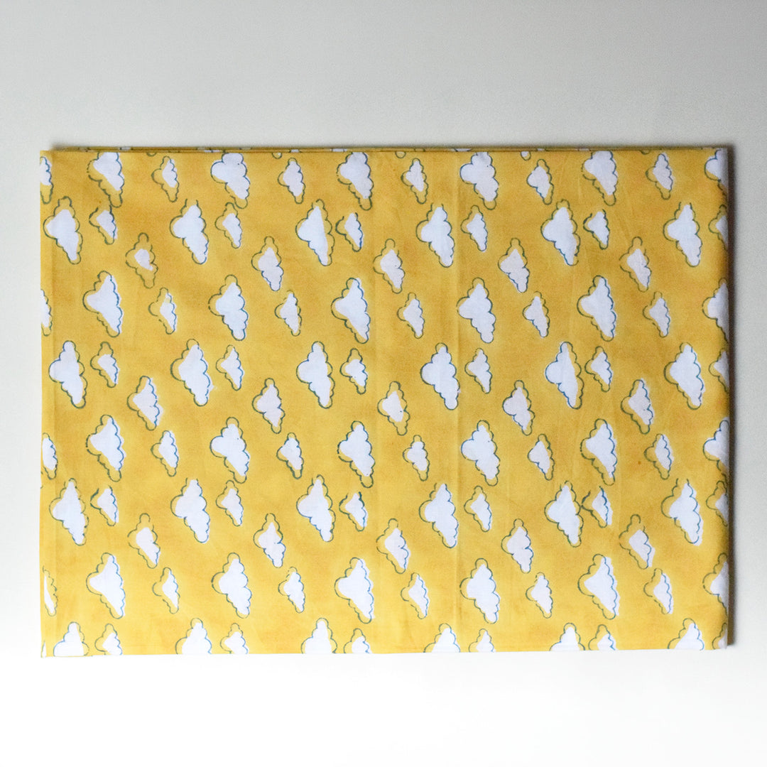 Block Printed Dreams Afloat Crib Sheet