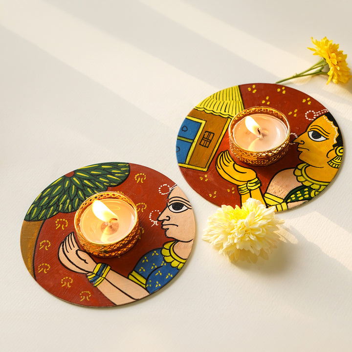 Handcrafted Cherial Art Tealight Holders – Set of 2