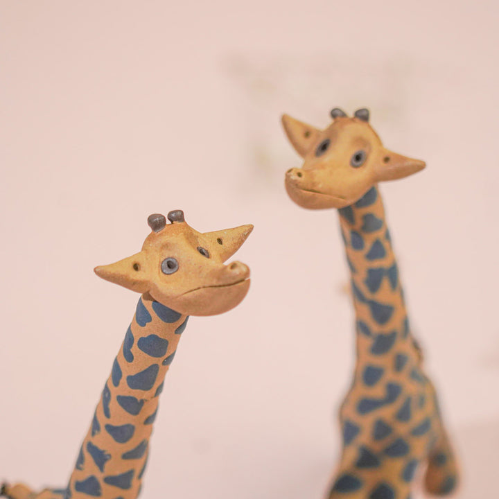 Handmade Nerikomi Ceramic Giraffe Figurine