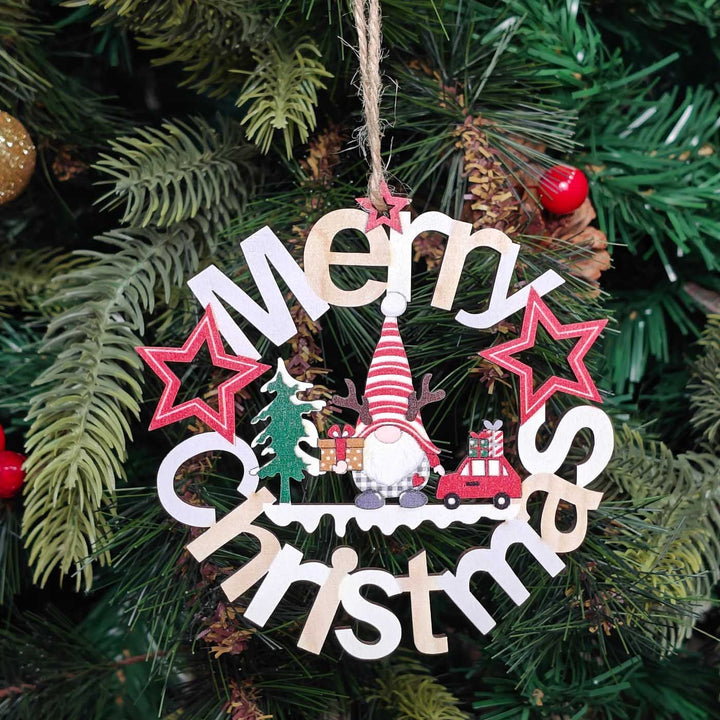 Handmade Gnome Merry Christmas Plush Ornament