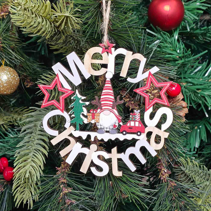 Handmade Gnome Merry Christmas Plush Ornament