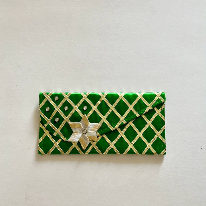 Handmade Gota Patti Flower Silk Envelopes