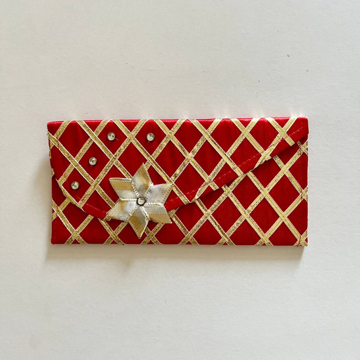 Handmade Gota Patti Flower Silk Envelopes