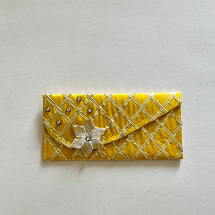 Handmade Gota Patti Flower Silk Envelopes