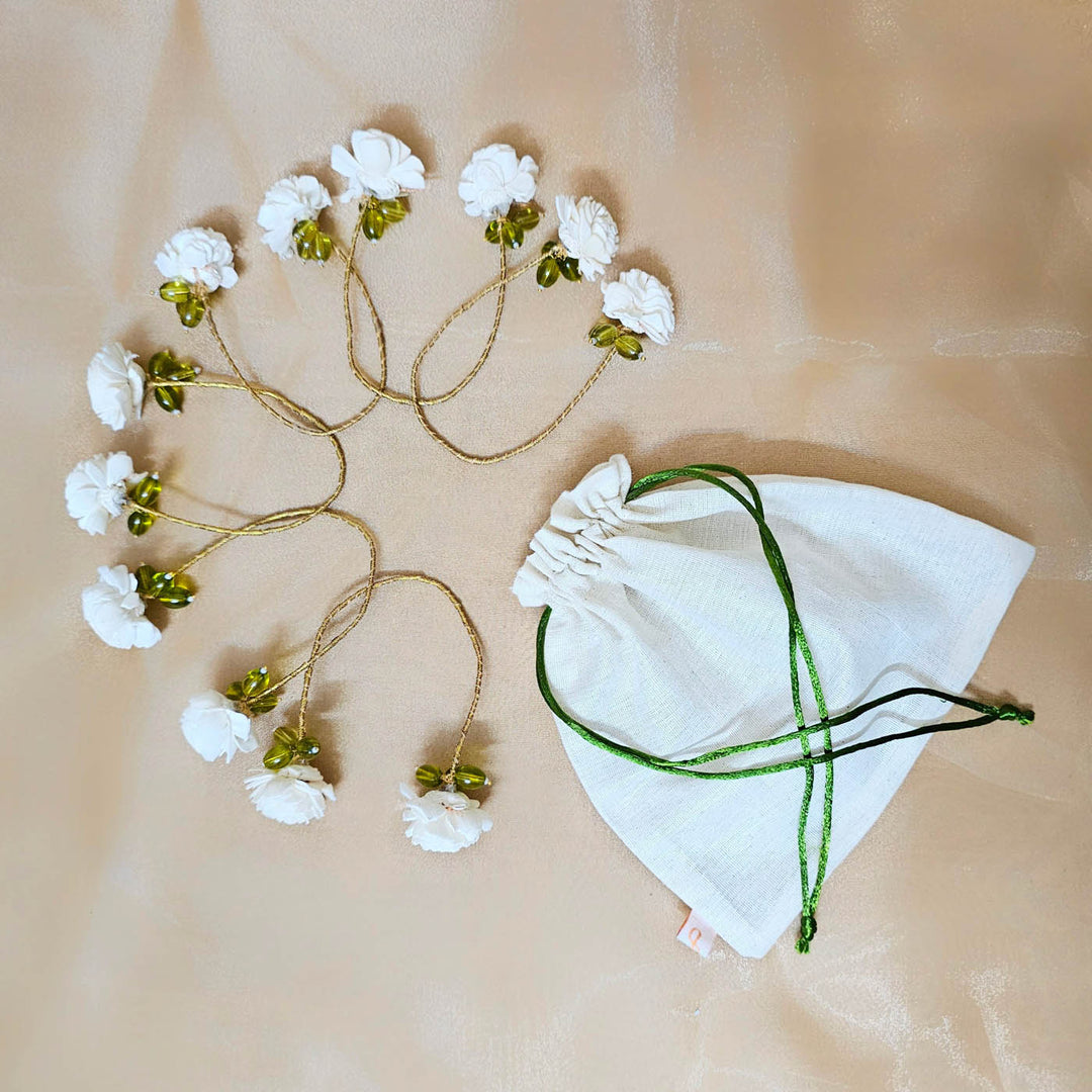 Handmade Flower Design Shola Napkin Rings | Set Of 6