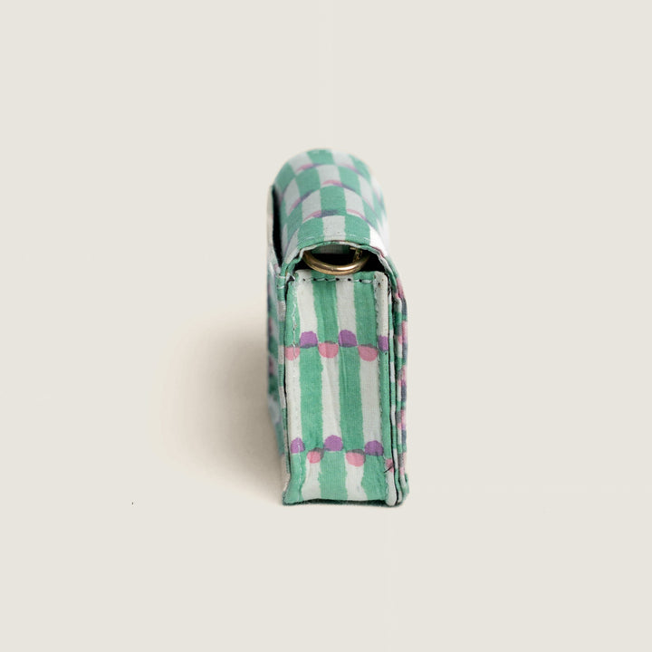 Green Sutra Hand Block Printed Jugni Sling Bag